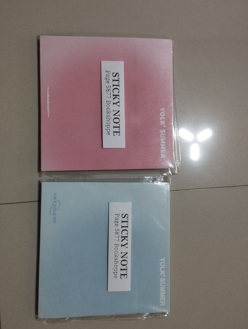 Sticky Notes Self-Adhesive Assorted Colors (Category: Stationery & School Supplies) located in Bulacan. Submitted by page5877bookshoppe (Listing ID 1470599542, Image 2). Description: - Assorted pastel and bright sticky notes - Self-adhesive and removable paper sheets - Ideal for reminders, studying, and bookmarking - Available in square and rectangular layouts - Essential stationery for office, school, or home organization - Multiple packs availa