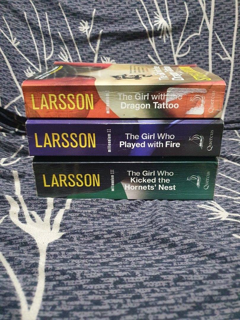 Stieg Larsson Millennium Trilogy Books Set (Category: Storybooks) located in Bulacan. Submitted by anthony_b01 (Listing ID 1470609565, Image 2). Description: - Complete Millennium Trilogy by Stieg Larsson - Includes: The Girl with the Dragon Tattoo, The Girl Who Played with Fire, and The Girl Who Kicked the Hornets' Nest - Paperback - 180 pesos only (Set) Rfs: Decluttering space Location: SJDM, Bulacan Courier: Lalamove or J&T delivery.