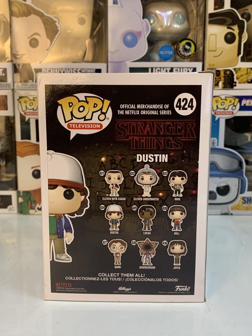 Stranger Things – Dustin #424 Funko Pop (Category: Figurines & Statues) located in Binmaley. Submitted by thepopcabin (Listing ID 1470724727, Image 3). Description: Stranger Things – Dustin #424 Funko Pop 🪄 Box condition: 8/10–9.5/10 🪄 Minor factory imperfections may be present and are beyond seller’s control. 💳 MOP: GCash / RCBC / MariBank 📌 Payment first for item. 🚚 MOD: • LBC Cash on Pickup / Cash on Delivery • J&T — payment first • Buyer