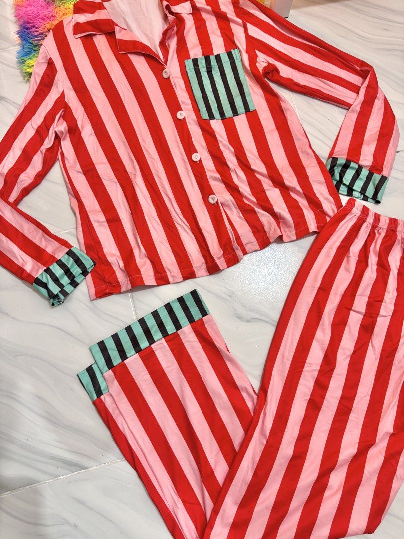 Striped Top and Pajama Set (Category: Undergarments & Loungewear) located in Bulacan. Submitted by archivesbyjanine (Listing ID 1470680521, Image 2). Description: .