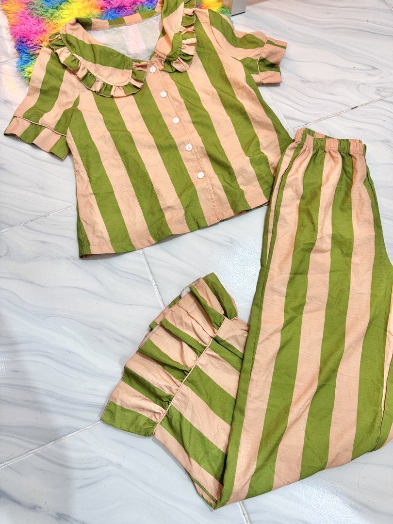 Striped Top and Pants Pajama Terno (Category: Undergarments & Loungewear) located in Bulacan. Submitted by archivesbyjanine (Listing ID 1470679042, Image 2). Description: .