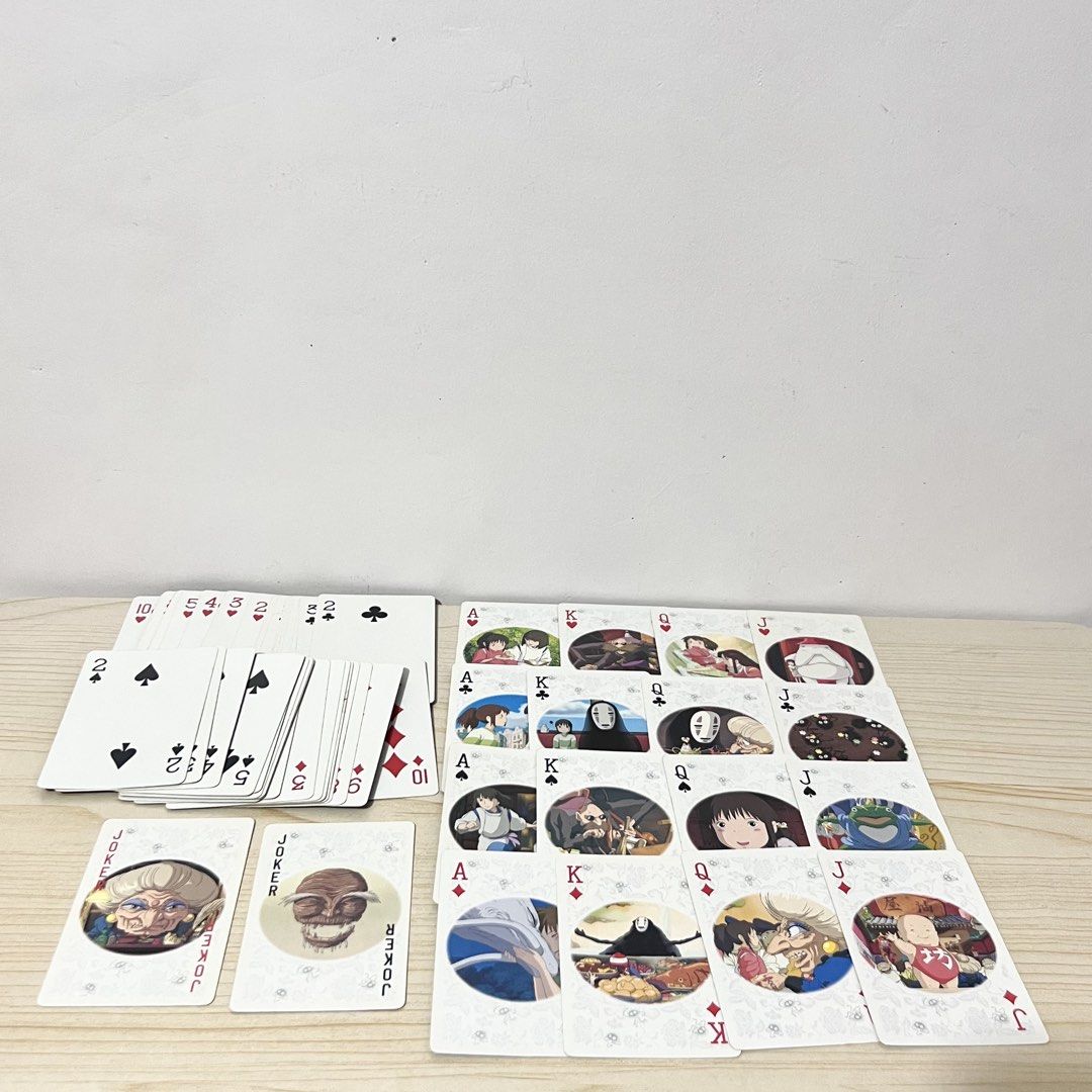 Studio Ghibli Spirited Away Playing Cards - Php 450 NOTE: used condition, plastic storage w/ flaws (Category: Character Goods) located in Davao. Submitted by pandorastoybox (Listing ID 1470680534, Image 1). Description: Studio Ghibli Spirited Away Playing Cards - Php 450 NOTE: used condition, plastic storage w/ flaws.