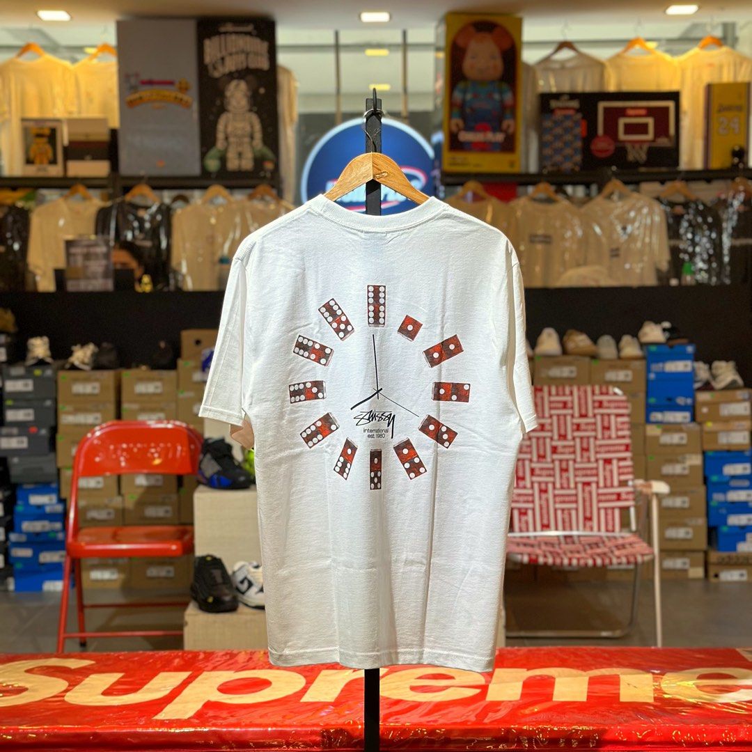 Stussy Dice Clock Tee White (Category: Tshirts & Polo Shirts ) located in Quezon City. Submitted by inside_plug (Listing ID 1470588839, Image 1). Description: For Sale Stussy Dice Clock Tee White - Medium Brandnew Dm us to purchase.