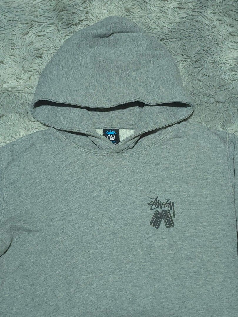 Stussy Dice Gray Hoodie (Category: Hoodies) located in Abulug. Submitted by humanwhosellthings (Listing ID 1470600164, Image 3). Description: STUSSY DICE ✅️Size: XL on tag fit to Small ✅️Dimes: 19W x 23L ✅Condition: Excellent ✅Issue: None ✅Color Rate: 9.8/10.