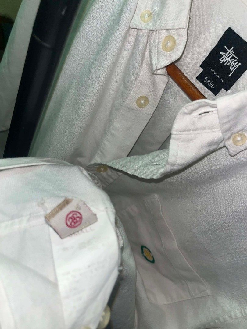 Stussy White Long Sleeve Button Down Shirt Size Small (Category: Tshirts & Polo Shirts ) located in Tuguegarao City. Submitted by ZeevLim (Listing ID 1470700508, Image 2). Description: stussy authentic small excellent condition need wash/mininal stain.