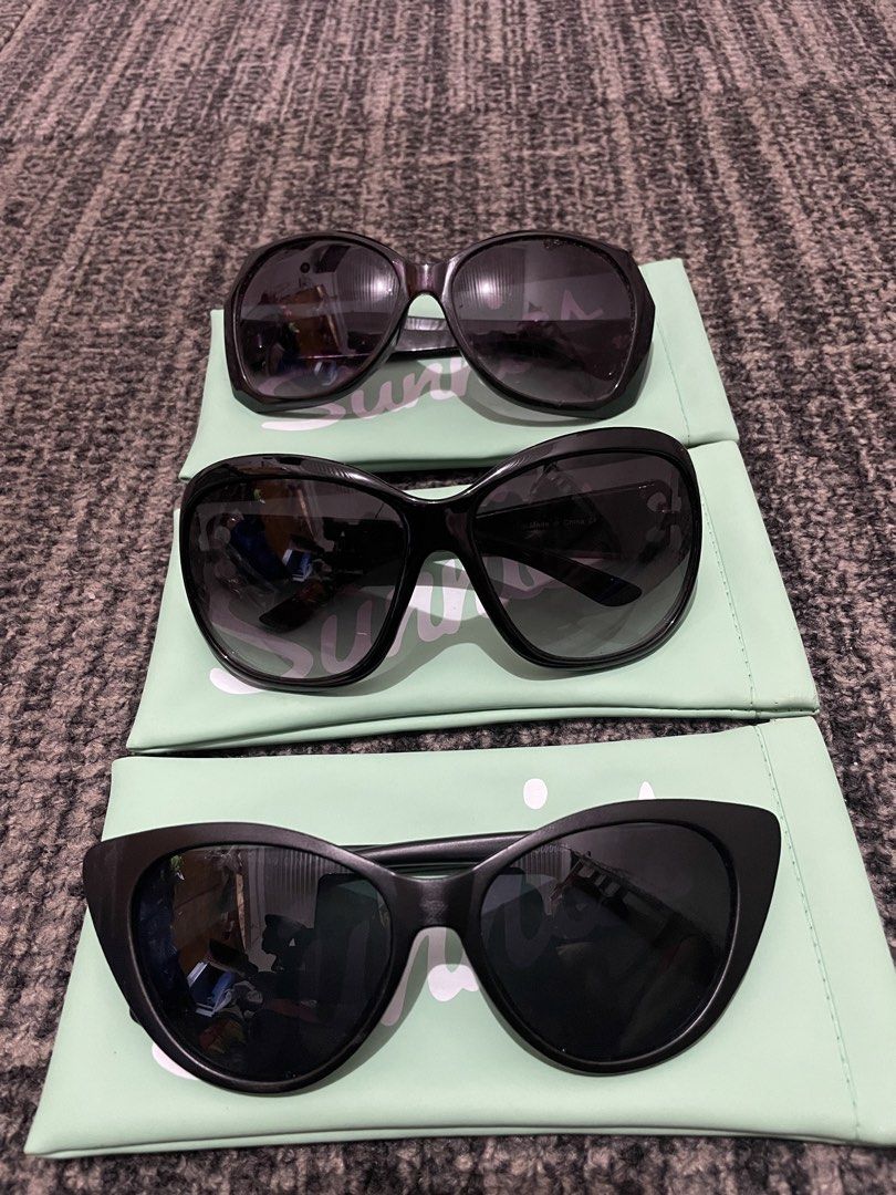 Sunnies Sungglasses 3pcs (Category: Sunglasses & Eyewear) located in Manila. Submitted by rdtp2 (Listing ID 1470590769, Image 2). Description: no issue lahat.