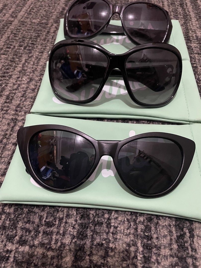 Sunnies Sungglasses 3pcs (Category: Sunglasses & Eyewear) located in Manila. Submitted by rdtp2 (Listing ID 1470590769, Image 3). Description: no issue lahat.