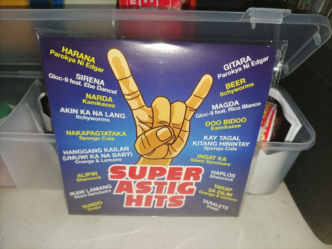 SUPER ASTIG HITS CD (Category: CDs & DVDs) located in Manila. Submitted by nw101 (Listing ID 1470598155, Image 1). Description: OPM CD SUPER ASTIG HITS Brand New Sealed NO RESERVATION (iwas joy miner/joy reserver) Manila - Pick up, rider pick up or JNT Provincial - JNT (everyday shipping) Like us & follow : Lahn's Vinyl Shop.