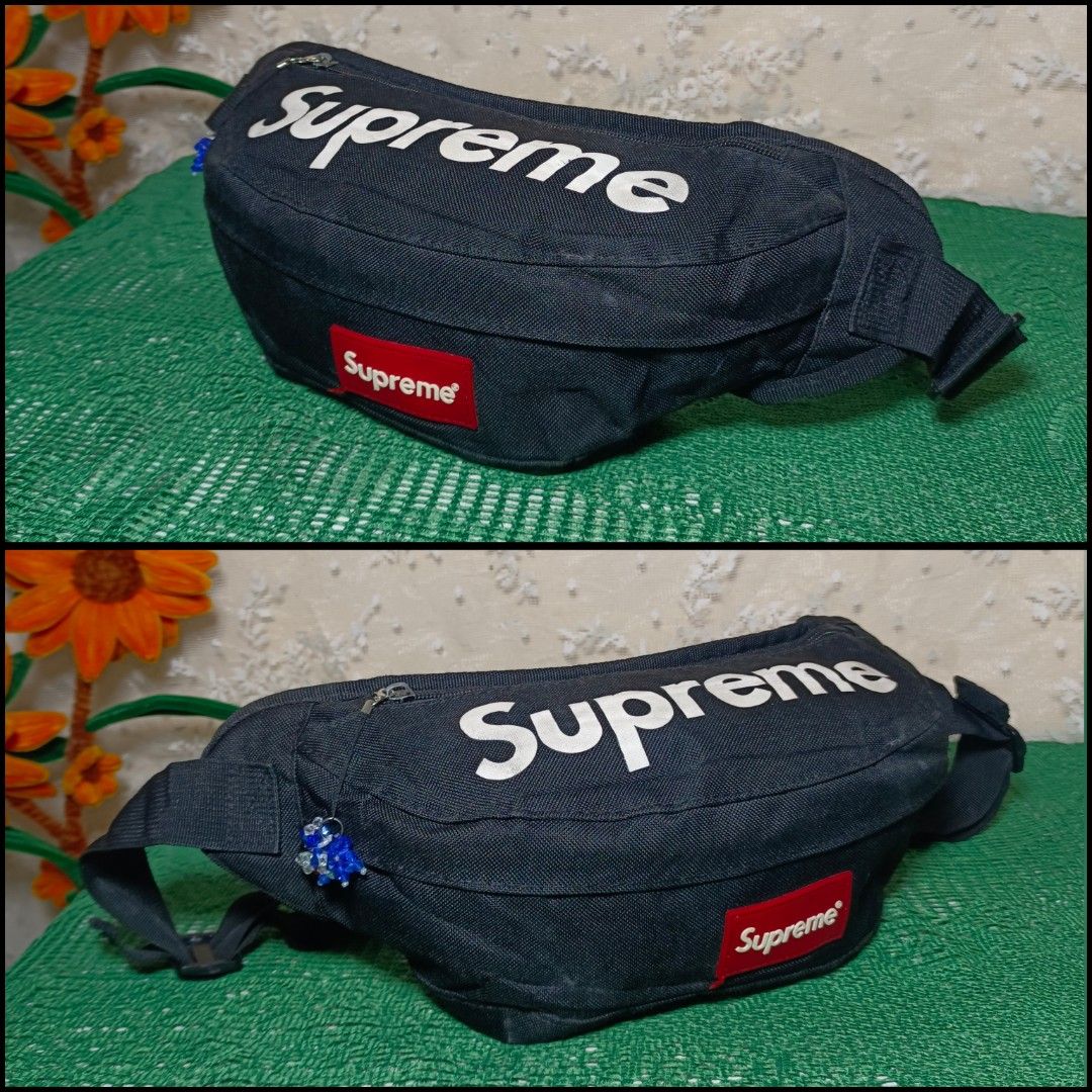 Supreme Belt Bag (Category: Belt bags, Clutches and Pouches) located in Baguio. Submitted by castiel.25 (Listing ID 1470620187, Image 2). Description: ▪️Ukay Source ▪️Excellent Condition pa kaso wala yung isang puller niya (replaced ng keychain) ▪️NO TAGS.