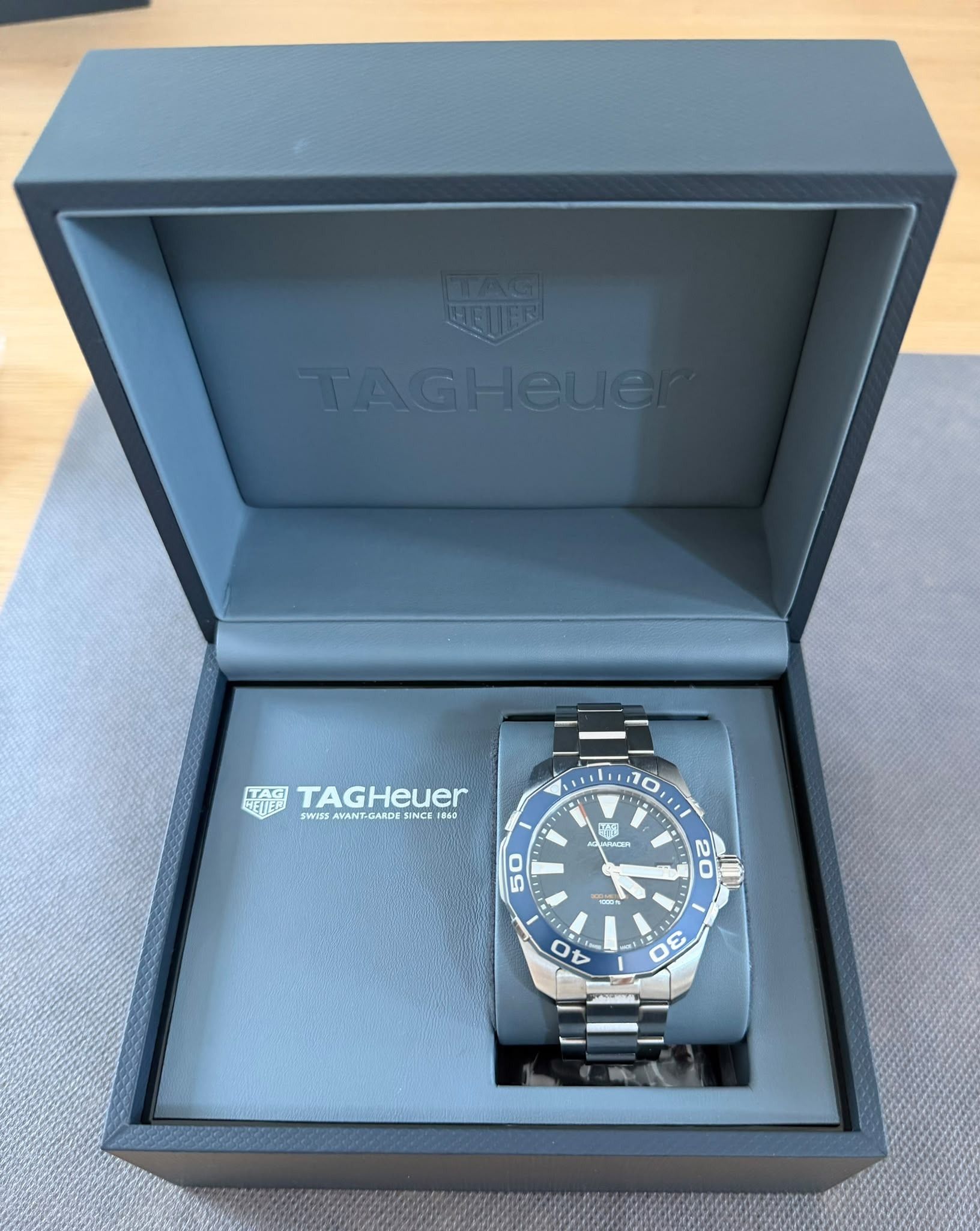 TAG Heuer Aquaracer Blue Dial Way111c Watch, Luxury, Watches on Carousell