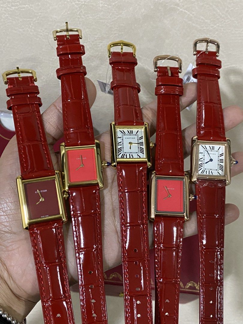 Tank Solo Leather Watch (Category: Women's Watches) located in San Juan City. Submitted by loveswatches22 (Listing ID 1470677618, Image 3). Description: ❤️⌚ ELEGANCE THAT NEVER GOES OUT OF STYLE! ⌚❤️ Upgrade your look with these classy rectangular watches! ✨ Perfect for everyday wear, special occasions, or a gift for someone special. 🎁 ❤️ Elegant red leather-style strap ⌚ Classic rectangular dial ✨ Available in different dial colors 🚚 FREE SHIP