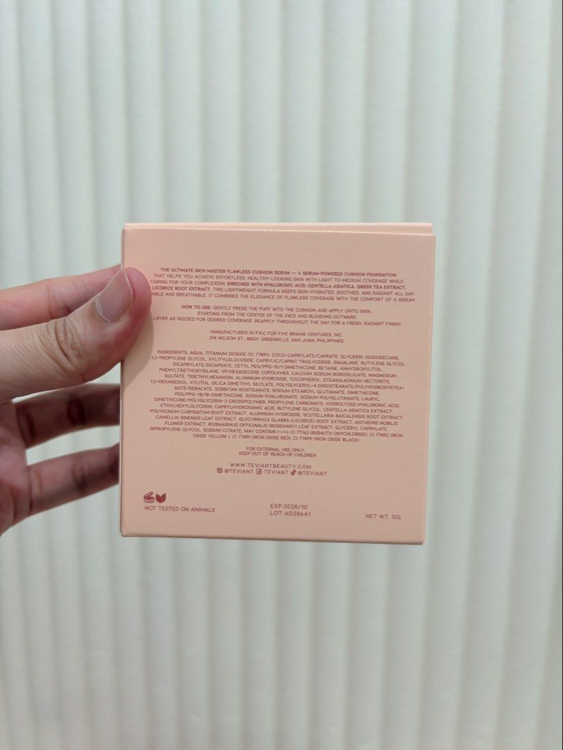 TEVIANT FLAWLESS CUSHION SERUM REFILL (Category: Makeup) located in Antipolo. Submitted by prettymomma_ (Listing ID 1470642230, Image 2). Description: TEVIANT THE ULTIMATE SKIN MASTER FLAWLESS CUSHION SERUM (REFILL ONLY) Available Shade/s: Eggshell (Light3) Shortcake (Light2.5) Brandnew. Sealed. Original price is ₱545 Selling for ₱399 only.