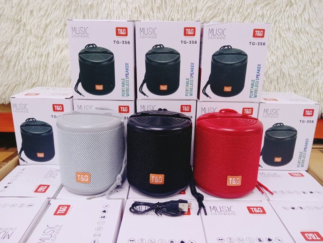 T&G Bluetooth Speaker Wireless (Category: Soundbars, Speakers & Amplifiers) located in Cebu City. Submitted by gracemarvin06 (Listing ID 1470560019, Image 1). Description: T&G 356 TWS HI-FI Portable Wireless with Phone Holder and Hand Strap Bluetooth Multi Mode Speaker FOR ONLY ₱450 🥳🥳 ✅With FM function, can search radio station broadcast automatically. ✅With HI-FI speaker, to make sure the clear and bright sound. ✅Support USB card , play MP3 f