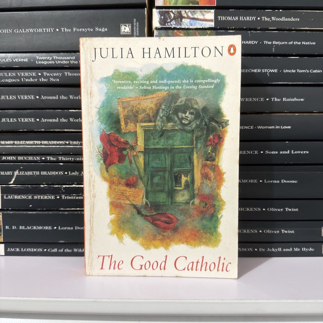 The Good Catholic by Julia Hamilton Paperback Novel (Category: Storybooks) located in Lingayen. Submitted by readwjane (Listing ID 1470705909, Image 1). Description: - Title: The Good Catholic - Author: Julia Hamilton - Publisher: Penguin - Format: Paperback - Cover: Colorful vintage artwork - Condition: Pages are fully intact; spine shows slight creases from reading - Perfect for fiction fans and classic paperback collectors.