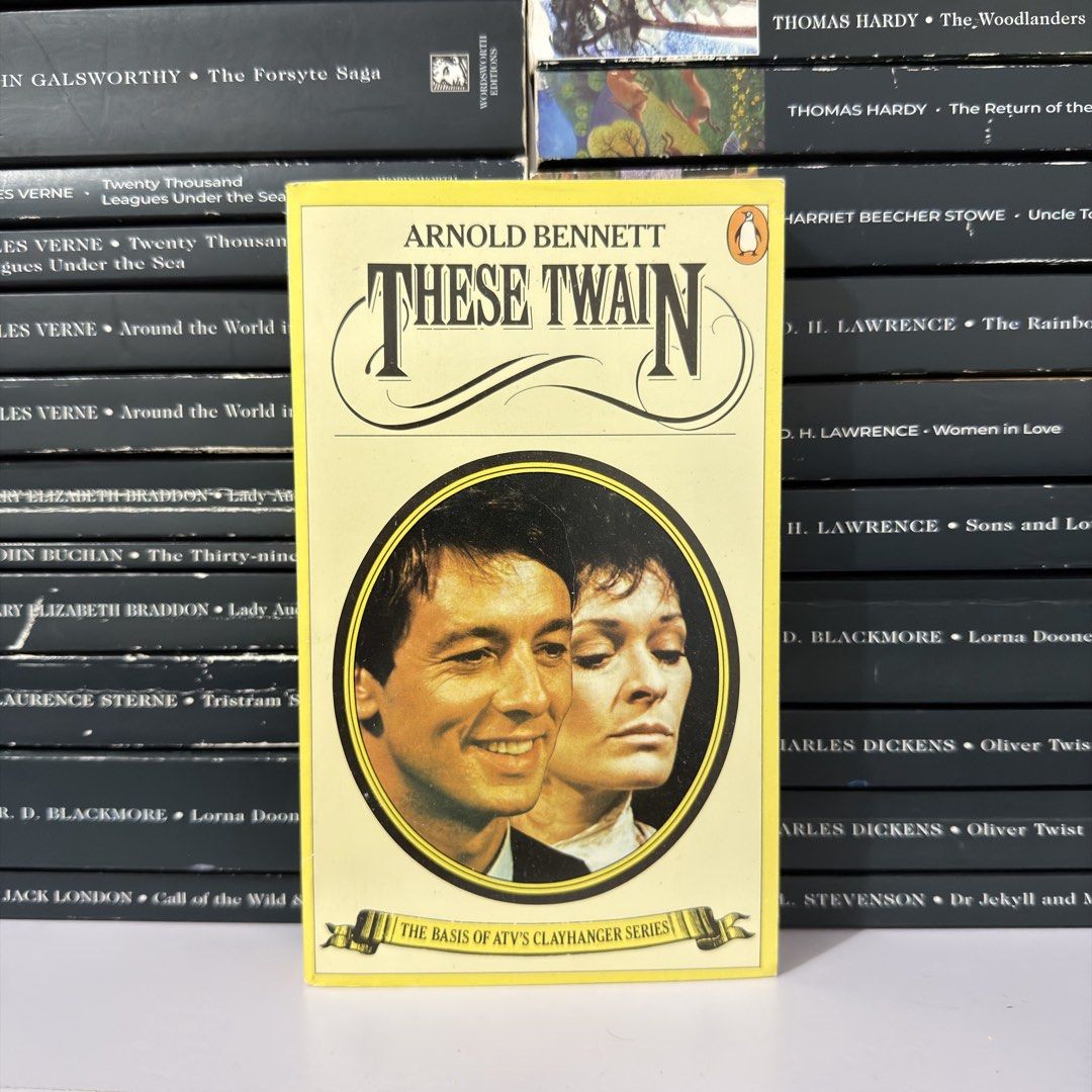 These Twain by Arnold Bennett Penguin paperback edition (Category: Storybooks) located in Lingayen. Submitted by readwjane (Listing ID 1470704621, Image 1). Description: - Title: These Twain by Arnold Bennett - Edition: Classic yellow Penguin paperback - Cover Art: Features characters from the ATV Clayhanger series adaptation - Condition: Spine intact, crisp and clean pages inside - Genre: Classic literature and historical fiction set in the Pott