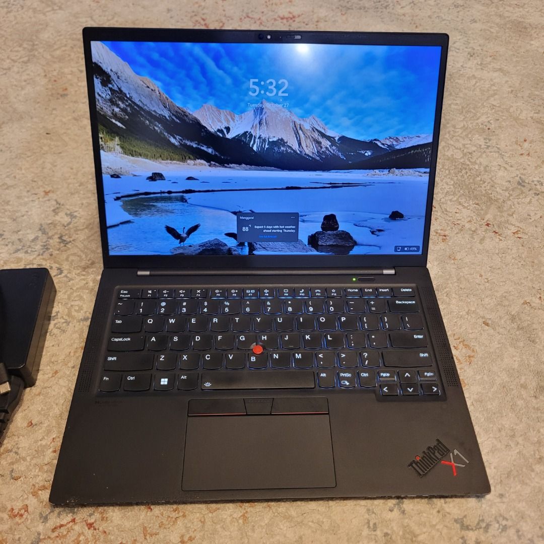 Thinkpad X1 Carbon Gen 9 i7-1165G7 16/256, Elektronik, Komputer, Laptop ...
