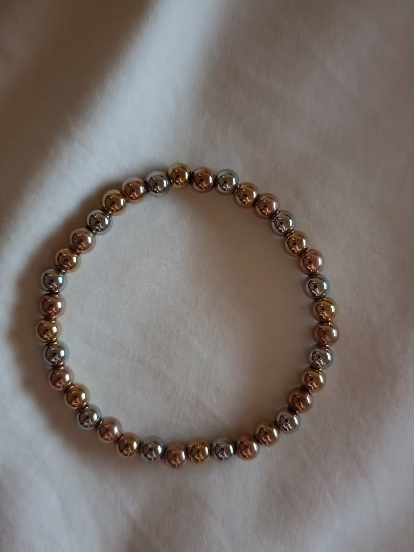Three-Tone Stainless Steel Bead Bracelet (Category: Bracelets) located in Cavite. Submitted by candielps (Listing ID 1470587776, Image 2). Description: .