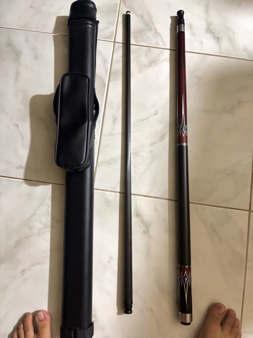 Thunder H Series with Hard Case (Category: Billiards and Bowling) located in Caloocan City. Submitted by robs20 (Listing ID 1470616776, Image 1). Description: Pure Carbon Shaft Radial pin 58' 12.4 Extension ready 19oz Adjustable weight Rainbow 6 tip Professional Taper Low deflection FREEBIES Hard Case Joint protector Micro fiber towel Extension.