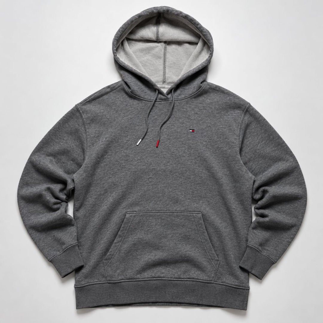 Tommy Hilfiger Heather Gray Hoodie (Category: Coats, Jackets and Outerwear) located in San Pablo. Submitted by refitsph (Listing ID 1470709792, Image 1). Description: - Width: 22.5 - Length: 25.5 - Legit / Authentic - Flawless - Already Washed and Ready to Wear.