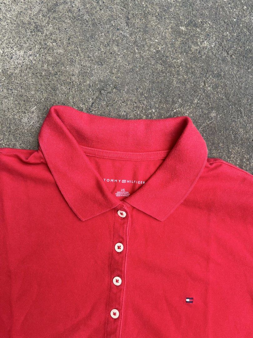 Tommy Hilfiger Polo Shirt (Category: Shirts) located in Manila. Submitted by a.stmngo (Listing ID 1470740936, Image 3). Description: Size Large on tag Width 18 inches Length 26 inches Need wash Cut wash tag Good Condition.