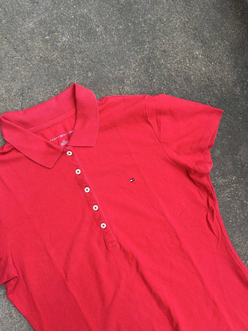Tommy Hilfiger Polo Shirt (Category: Shirts) located in Manila. Submitted by a.stmngo (Listing ID 1470740936, Image 2). Description: Size Large on tag Width 18 inches Length 26 inches Need wash Cut wash tag Good Condition.