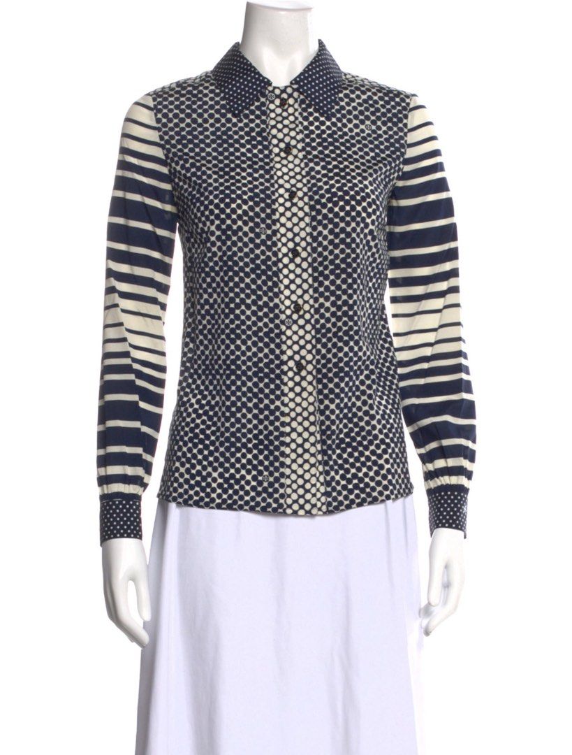 TORY BURCH - Silk Patterned Top (Category: Longsleeves) located in Cavite. Submitted by hand.picked (Listing ID 1470586939, Image 1). Description: TORY BURCH - Silk Patterned Top Size: 2 Dimension: 18” Width / 25” Length Condition: Like New.
