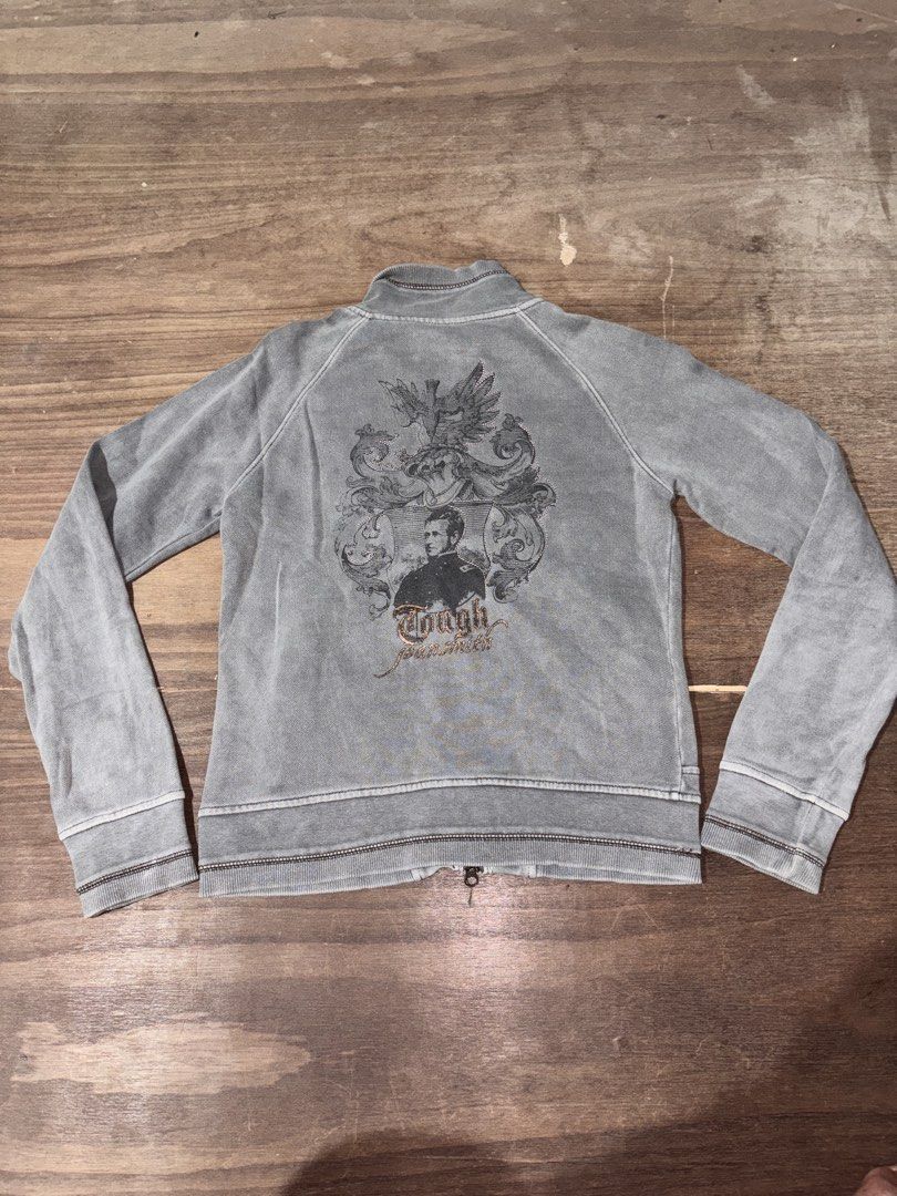 Tough Jeansmith Acid Washed Y2k Zip Up Jacket (Category: Coats, Jackets and Outerwear) located in Manila. Submitted by erxm.thrift (Listing ID 1470707169, Image 3). Description: .