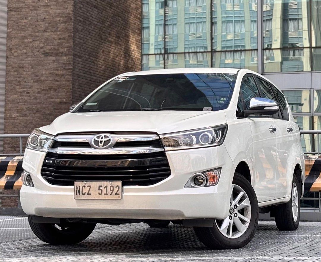 Toyota Innova (Category: Used Cars) located in Makati City. Submitted by maby_latido05 (Listing ID 1470616051, Image 2). Description: 2017 Toyota Innova 2.8 V AT Diesel‼️🔥 165k All in Cashout! 2 YRS - Php 38,413 3 YRS - Php 27,754 4 YRS - Php 23,014 Chattel & Insurance included! FREE Transfer of Ownership FREE Detailing FREE Bank Processing 1st owner Well-maintained 75k km Mileage Plate ends in 2 2.8L Turbo Diesel Engine Keyless entry Push butto