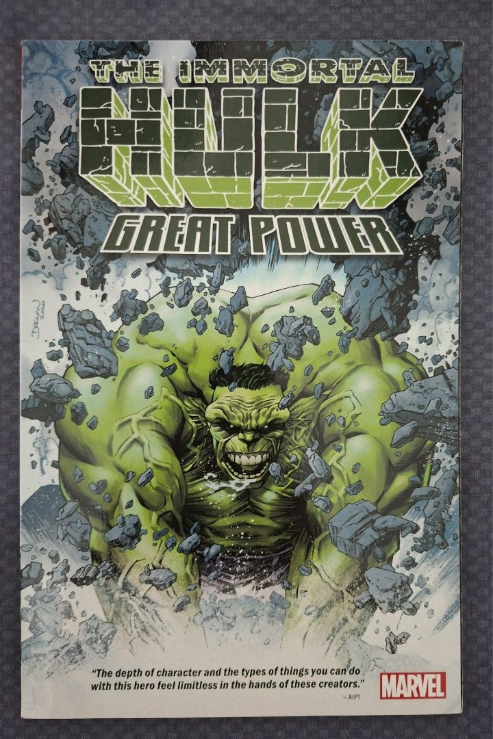TPB The Immortal Hulk: Great Power. Marvel Comics (Category: Comics & Manga) located in San Fernando. Submitted by silverforest-63a2 (Listing ID 1470668056, Image 1). Description: TPB The Immortal Hulk: Great Power. Marvel Comics for 450php Don't hesitate to ask for more photos Mode/s of payment: Gcash or COD/COP (For LBC Only) Delivery: Preferably J&T. Drop-off on Saturdays Delivery Fee: Paid by the buyer.