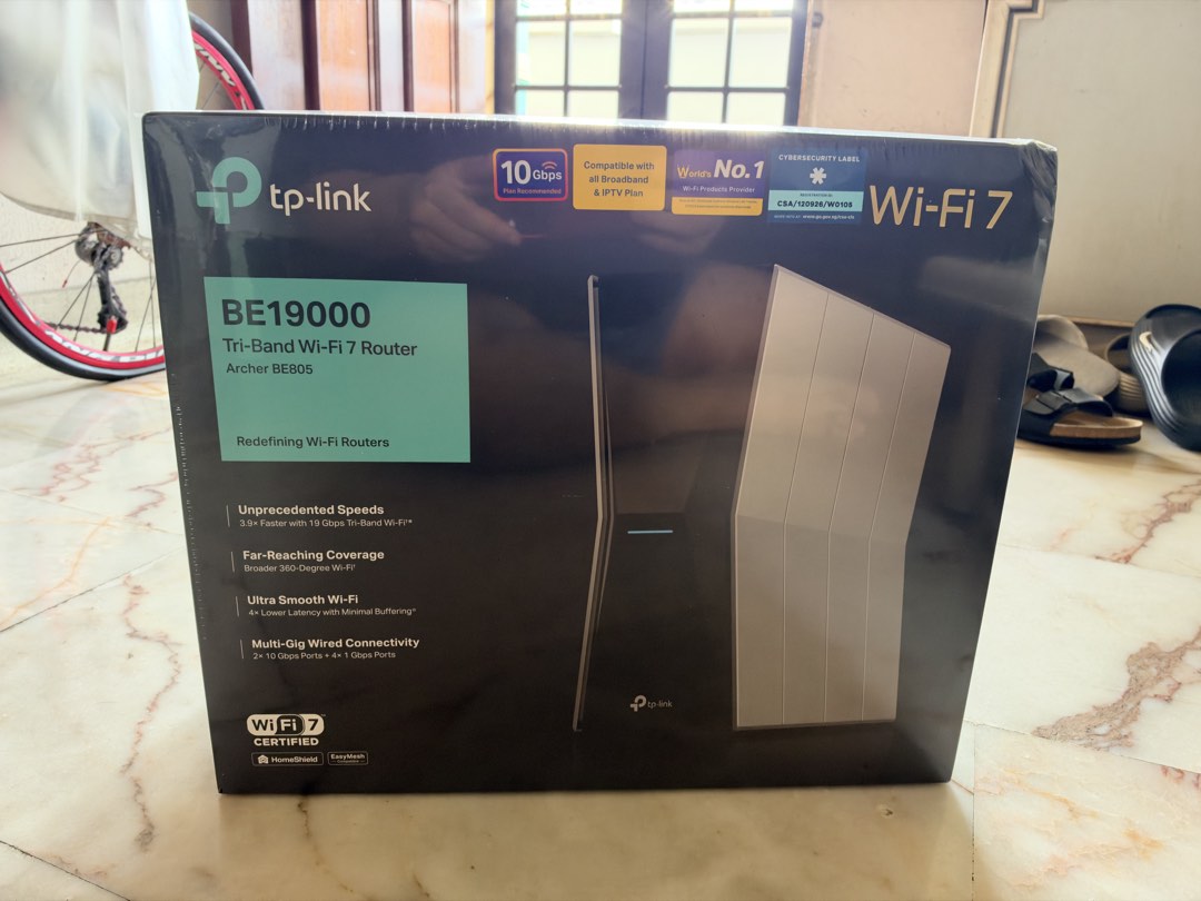 TP-Link Archer BE805 BE19000 Wi-Fi 7 Router, Computers & Tech, Parts ...