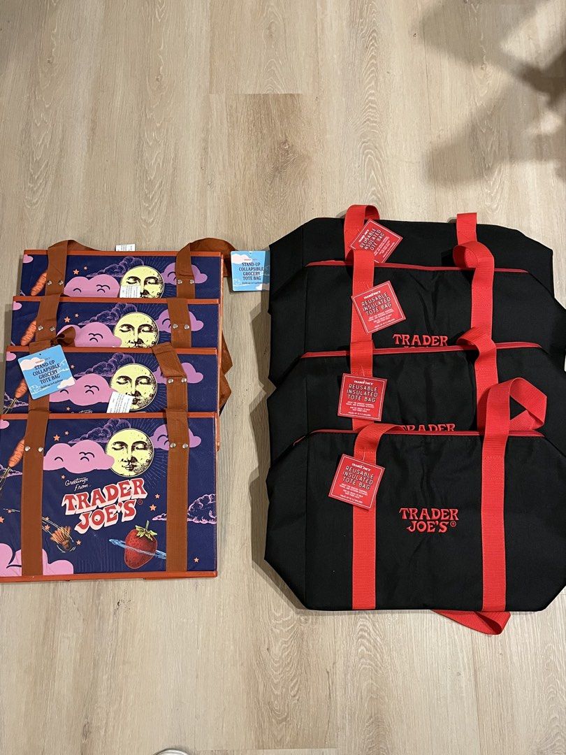 Trader Joe’s (Category: Tote Bags) located in Paranaque City. Submitted by xysabelle (Listing ID 1470658711, Image 1). Description: From US to PH 🇵🇭🇺🇸 Tote bags, insulated bags, grocery bags Will ship first week of November ETA 2-3 months Limited stocks available! Send PM for orders 🤍 📍BF Homes, Parañaque.