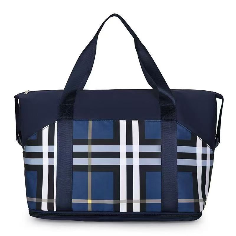 Travel Stripe Duffle Bag Hand Carry (Category: Backpacks) located in Manila. Submitted by townlites (Listing ID 1470568622, Image 3). Description: Lalamove delivery with shipping fee Size: 21 x 22 x 29 cm Closure type: zipper Stripe design Duffle Bag Traveling hand carry bag Brand new Quality product.