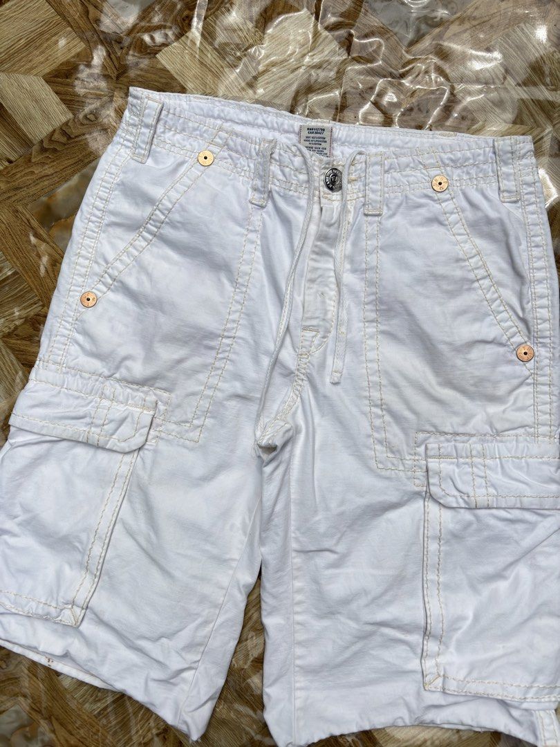 True Religion Cut Shorts White (Category: Shorts) located in Davao. Submitted by workmensph (Listing ID 1470595424, Image 2). Description: Waist: 35” Length: 24” Very Good Condition.