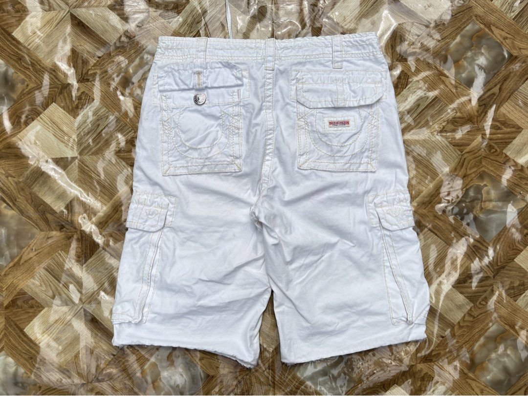 True Religion Cut Shorts White (Category: Shorts) located in Davao. Submitted by workmensph (Listing ID 1470595424, Image 3). Description: Waist: 35” Length: 24” Very Good Condition.