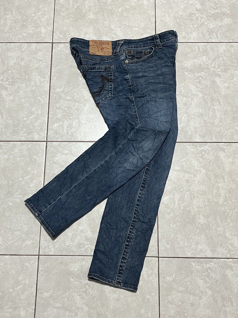 True Religion Men’s Jeans (Category: Jeans) located in Manila. Submitted by nycts (Listing ID 1470572259, Image 1). Description: True Religion Jeans Waist 32 — 34 Length 39 Hem 7 Like new Stretchable Product color may slightly vary due to photographic lighting‼️ Courier: J&T Mode of payment: Gcash / PayMaya / Gotyme Direct message if interested 📩.