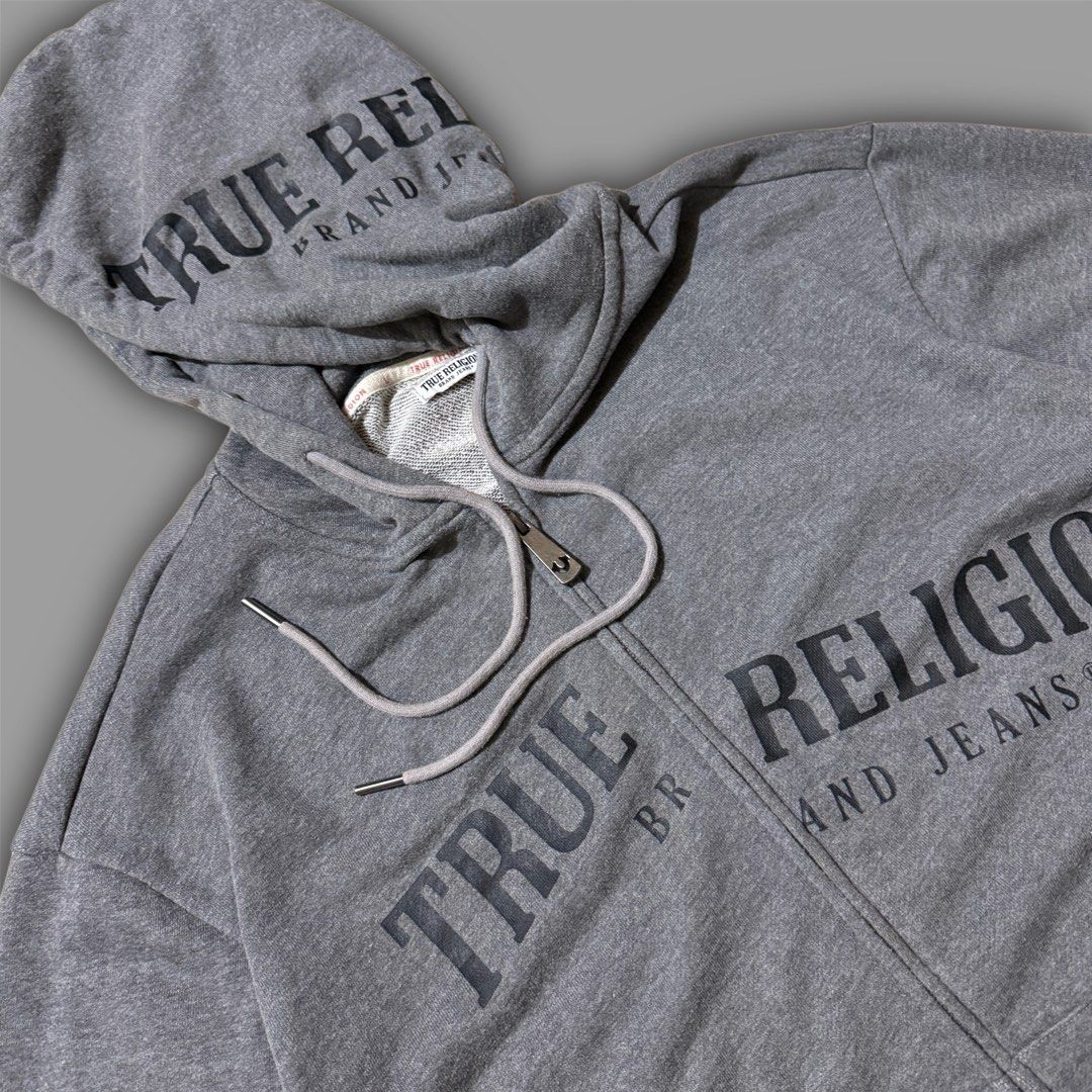 True Religion Zip Up Hoodie (Category: Hoodies) located in Zamboanga. Submitted by hype_thrifts (Listing ID 1470601661, Image 3). Description: Anyone interested? TR ZIP UP HOODIE Excellent condition XL on tag Width: 23 Length: 29 DM📩.