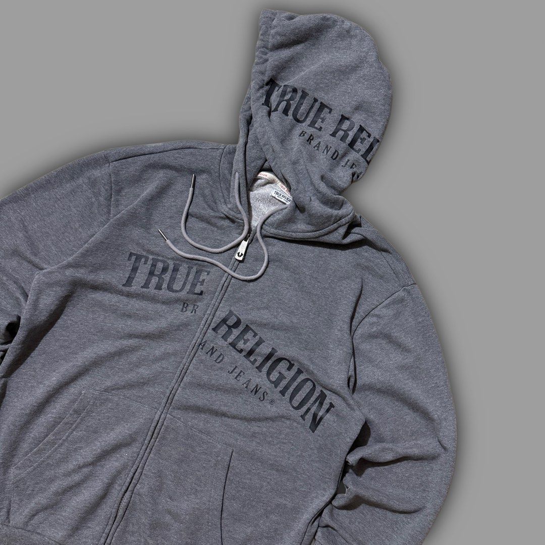 True Religion Zip Up Hoodie (Category: Hoodies) located in Zamboanga. Submitted by hype_thrifts (Listing ID 1470601661, Image 2). Description: Anyone interested? TR ZIP UP HOODIE Excellent condition XL on tag Width: 23 Length: 29 DM📩.