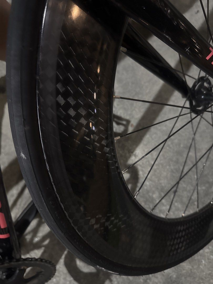 12k carbon 88mm deep-section track wheel, Sports Equipment, Bicycles ...
