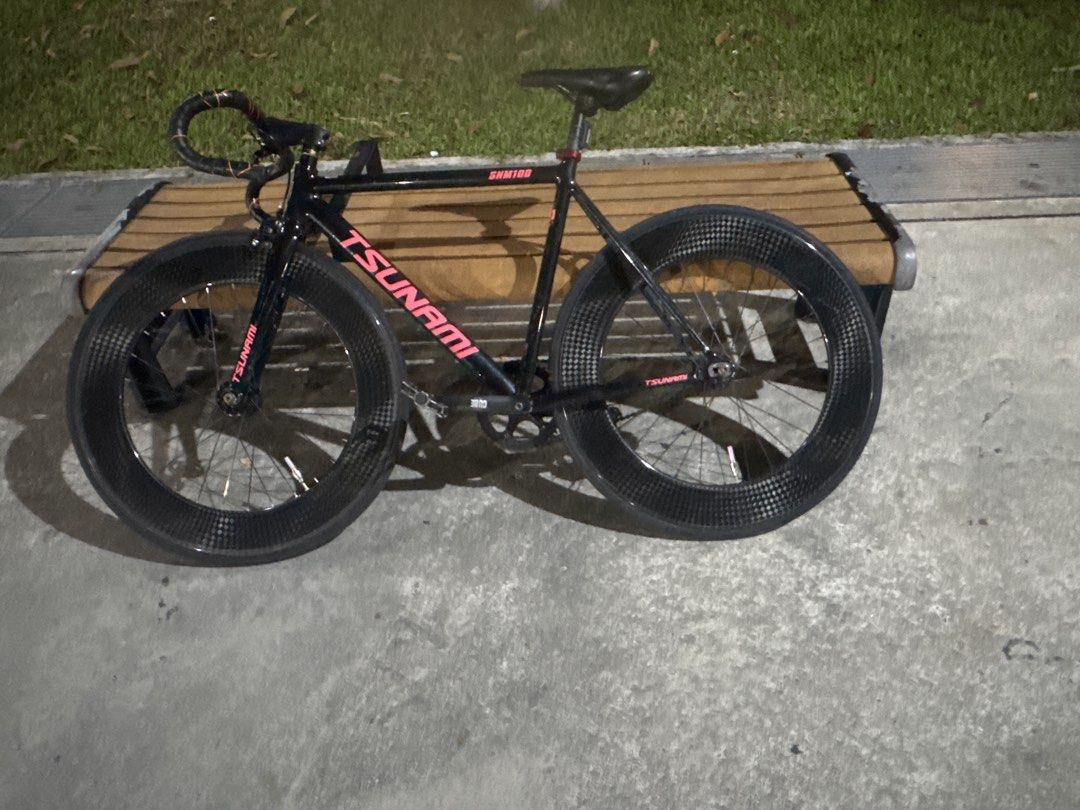 12k carbon 88mm deep-section track wheel, Sports Equipment, Bicycles ...