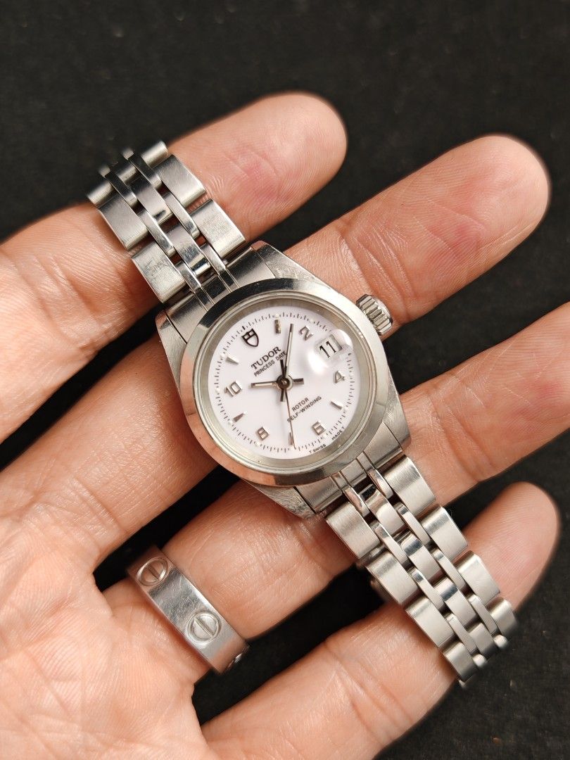 Tudor Princess Date 25mm (Category: Women's Watches) located in San Juan City. Submitted by MW_888 (Listing ID 1470705363, Image 3). Description: Tudor Princess Date 25mm Ref 92400n H serial, 2000 Inclusions: watch, original Tudor bracelet fit to approx 7" wrist and watch case *photo reference on 6.5" wrist 85k.