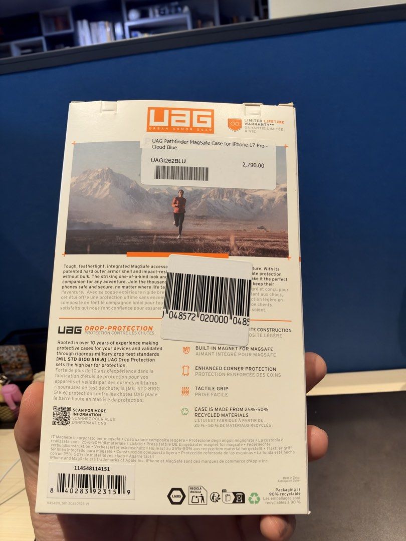 UAG PATHFINDER MAGSAFE CASE FOR IPHONE 17/18 PRO (Category: Cases & Sleeves) located in Quezon City. Submitted by jrckgarcines (Listing ID 1470630053, Image 2). Description: MALL PRICE: 2,790.