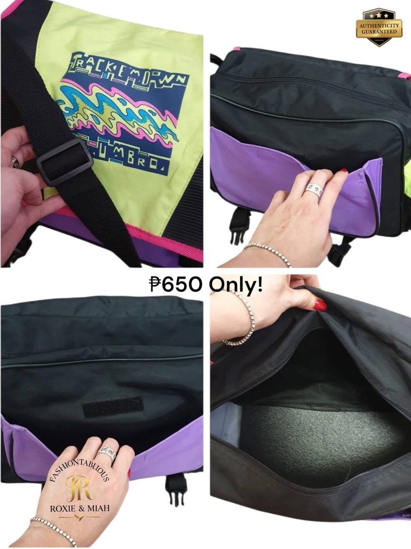 UMBRO MESSENGER BAG 💥 (Category: Sling Bags) located in Mandaluyong City. Submitted by luxprelovedbagsparadise (Listing ID 1470596623, Image 3). Description: 🔥 UMBRO VIBES WITHOUT THE BIG SPENDING! 🔥 Streetwear game? ON POINT. 😎👜 💥 UMBRO MESSENGER BAG — ₱650 ONLY! 💥 Why blend in when you can stand out? 💚💜💗 This bold, colorful messenger bag brings that retro street-style vibe while giving you the space you need for your everyday essentia
