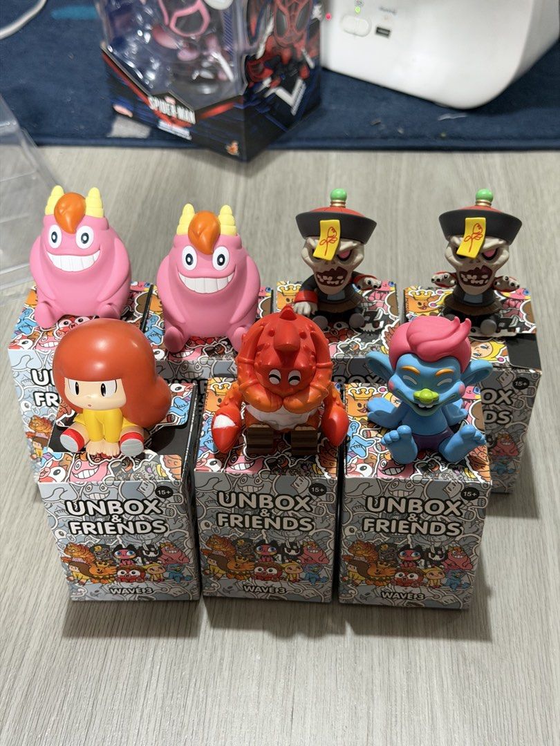 Unbox & Friends Wave 3 Blind Box Figures (Category: Designer & Blind Box Toys) located in Bulacan. Submitted by avenade (Listing ID 1470561397, Image 1). Description: - Authentic Unbox & Friends Wave 3 figures - ₱100 each.