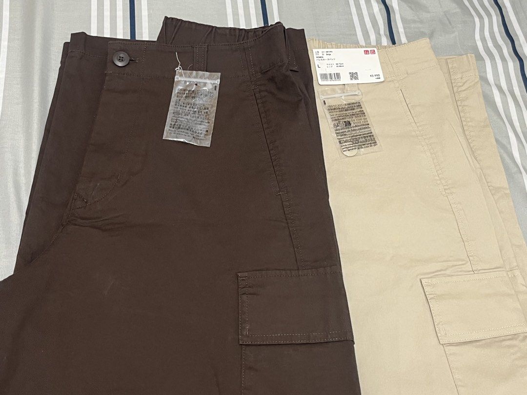 UNIQLO BARREL CARGO PANTS TAKE ALL (Category: Other Bottoms) located in Baguio. Submitted by zaaaaaeeee (Listing ID 1470672008, Image 2). Description: UNIQLO BARREL CARGO PANTS FOR TAKE ALL 1,500 pesos Size large Color: cream, chocolate brown Both brandnew po sila.