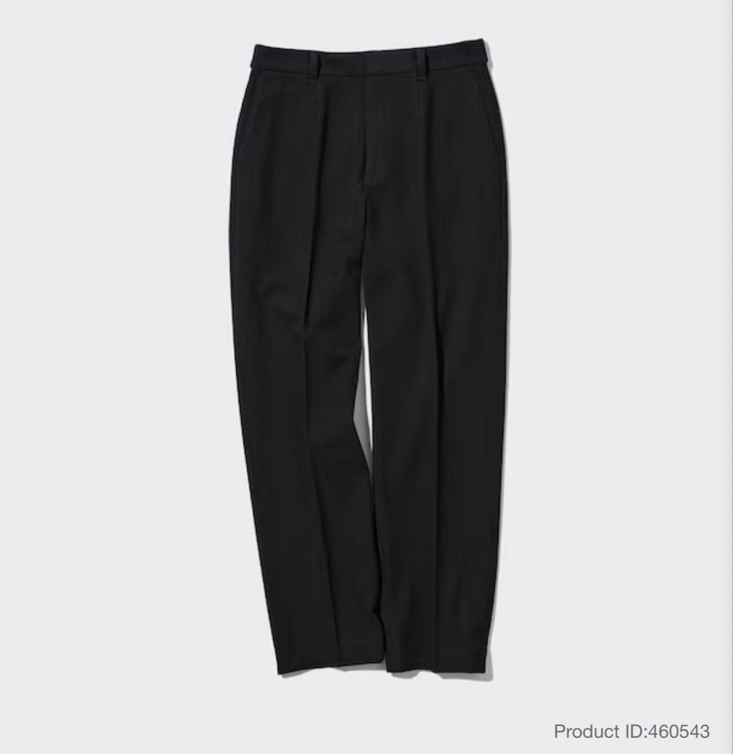 Uniqlo Black Smart Brushed Ankle Pants (Category: Other Bottoms) located in Manila. Submitted by luckystone_0cdaee (Listing ID 1464948021, Image 1). Description: - Brand: Uniqlo - Item: Classic Black Trousers - Size: L (Waist: 69-75cm | Hips: 94-100cm) - Material: 66% polyester, 30% rayon, 4% spandex (with slight stretch for all-day comfort) - Design: Straight cut, belt loops, and secure button closure - Condition/Vibe: Great basic piece, highly 