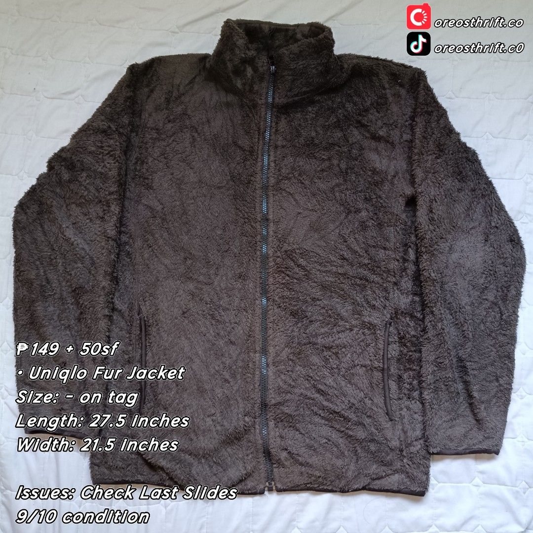 Uniqlo Brown Fleece Full-Zip Jacket (Category: Coats, Jackets and Outerwear) located in Santa Cruz. Submitted by oreosthrift.co (Listing ID 1470647396, Image 1). Description: PRELOVED CLOTHING † handpicked & carefully selected quality pieces • affordable prices DM to claim 📩.
