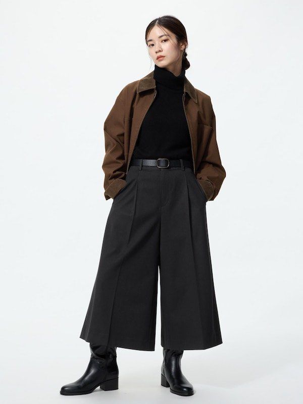 UNIQLO :C - Pleated Cullotes Dark Grey (Category: Other Bottoms) located in Cavite. Submitted by hand.picked (Listing ID 1470592603, Image 2). Description: UNIQLO :C - Pleated Cullotes Dark Grey Size: Medium Dimension: 13-14” Waistline / 32” Length / 16.5” Wide Opening Condition: Like New.