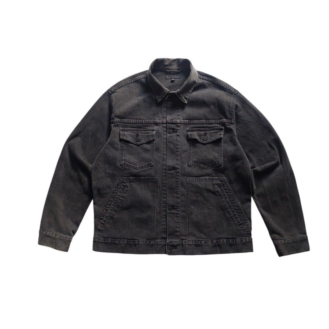 Uniqlo Denim Jacket (Spandex Cotton) (Category: Coats, Jackets and Outerwear) located in Quezon City. Submitted by y3thriftshop (Listing ID 1470590276, Image 2). Description: Tag: Uniqlo Denim Jacket (Spandex Cotton) Color : Washed Black Size : XL on Tag Dimension : 23x26.5 Sleeve Lenght : 24 Condition : Good Color Rate : 9/10 Price : P799.00 Issue : none RFS : Buy and Sell Additional Information : - 4 Pockets Please read: - Color may vary due to