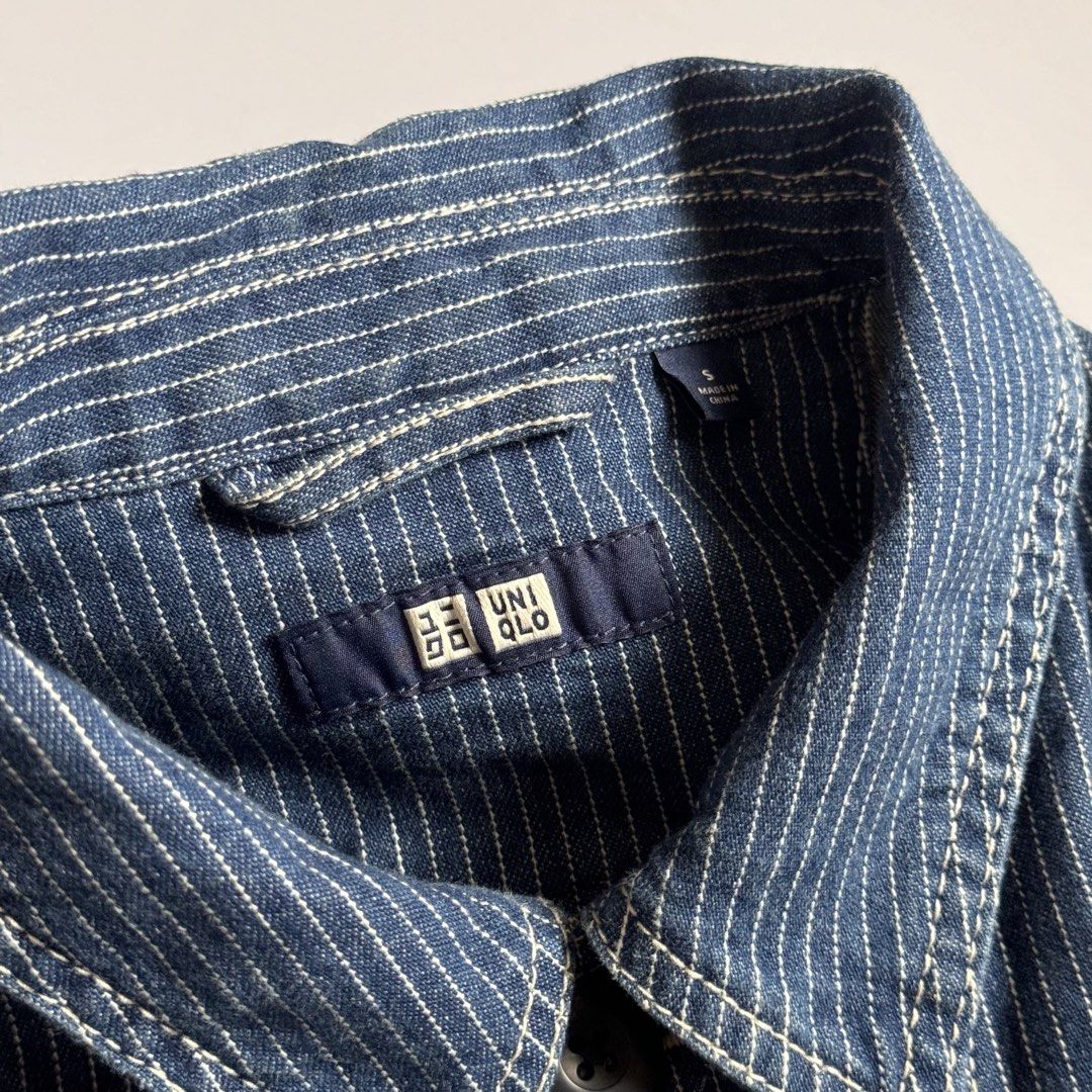 Uniqlo Denim Workwear Jacket (Category: Coats, Jackets and Outerwear) located in Calamba. Submitted by secondsite.ph (Listing ID 1470616389, Image 3). Description: Uniqlo Denim Workwear Jacket Size Small on tag 10/10 like new No flaws ₱980.