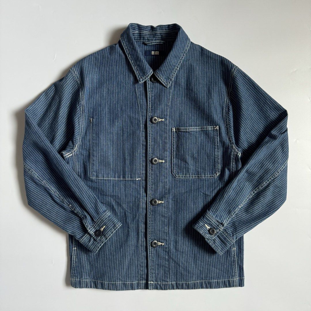 Uniqlo Denim Workwear Jacket (Category: Coats, Jackets and Outerwear) located in Calamba. Submitted by secondsite.ph (Listing ID 1470616389, Image 1). Description: Uniqlo Denim Workwear Jacket Size Small on tag 10/10 like new No flaws ₱980.